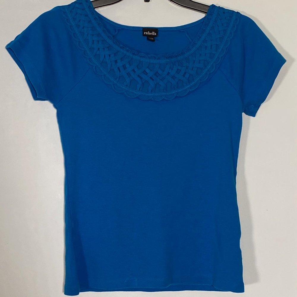 Rafaella royal blue cotton top, s/ch